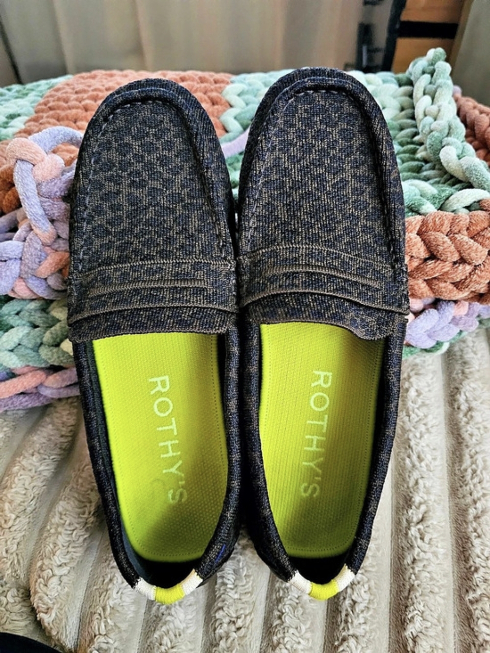 Rothy's The Daily Driver Slip-On Shoes in Chocolate Spot Like New